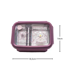 CLINGO - BENTO BOX INOX COM DIVISÓRIAS - MILKY - comprar online