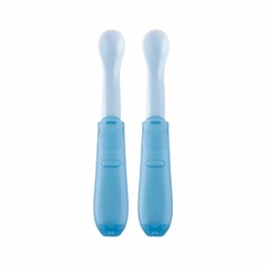 BUBA - KIT 2 COLHERES DOBRÁVEIS - AZUL - Mamu Kids Store