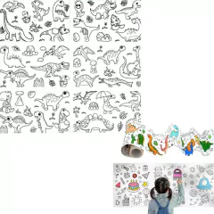 ROLO DE PAPEL ADESIVO PARA COLORIR 3 METROS - DINOSSAURO