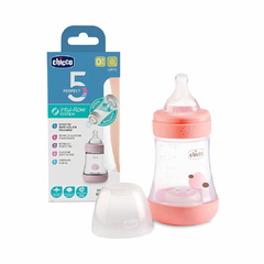 CHICCO - MAMADEIRA PERFECT5 FLUXO INICIAL 150ML ROSA