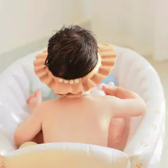 CAPACETE DE PROTEÇÃO PARA BANHO DO BEBE - MARROM - Mamu Kids Store