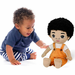 JUSTQUNSEEN - BONECO 50CM AFRO JARDINEIRA LARANJA