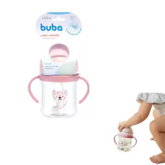 BUBA - COPO COM CANUDO E DISPOSITIVO 250ML - ONCINHA