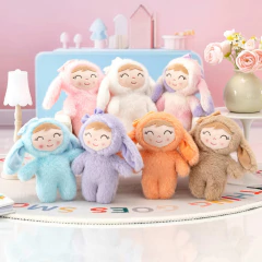 Imagem do GLOVELEYA - MINI BONECA 14CM SPRING PELÚCIA COELHA - LARANJA