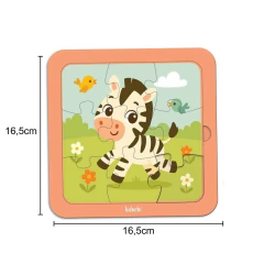 BABEBI - QUEBRA-CABECAS 09 PECAS ANIMAIS - ZEBRA - comprar online