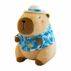 PELÚCIA CAPIVARA 25CM - CAMISA HAVAIANA AZUL