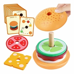 BRINQUEDO MONTESSORI EM MADEIRA MONTE SEU HAMBÚRGUER na internet