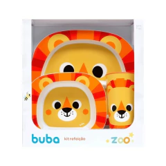 BUBA - KIT REFEICAO BUBAZOO LEÃO - 3 UNIDADES - Mamu Kids Store