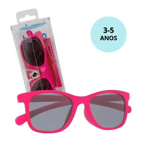 BUBA - ÓCULOS DE SOL FLEXÍVEL COM PROTEÇÃO UVA 3-5 ANOS - PINK