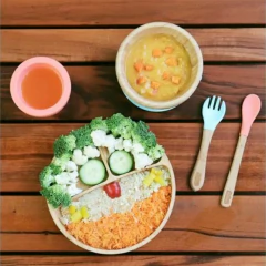 Imagem do FISHER PRICE - PRATO REDONDO DE BAMBU COM DIVISÓRIA E VENTOSA - ROSA