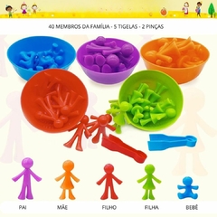 BRINQUEDO MONTESSORI CLASSIFICAÇÃO DE CORES FAMÍLIA 40 PEÇAS - Mamu Kids Store