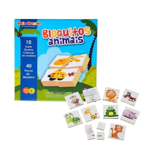 BATE BUMBO - QUEBRA-CABEÇA BLOQUITOS ANIMAIS