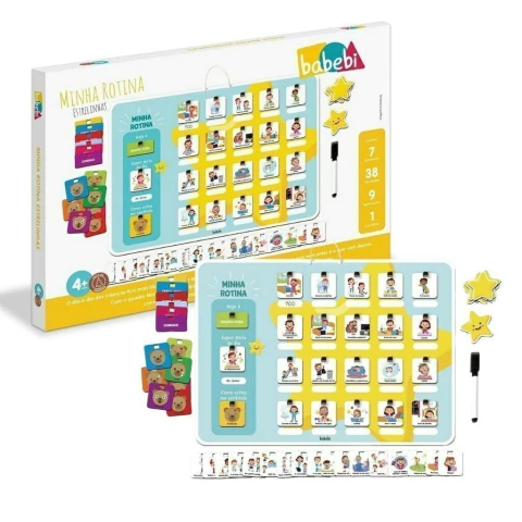 BABEBI - QUADRO MINHA ROTINA ESTRELINHAS