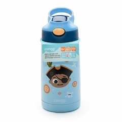 CLINGO - GARRAFA TÉRMICA PAREDE DUPLA A VÁCUO 350ML - PIRATA - Mamu Kids Store