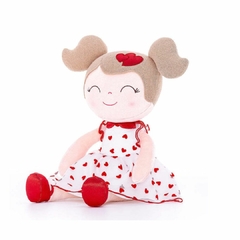 GLOVELEYA - BONECA 40CM SPRING CORAÇÃO - VERMELHA