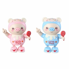 BRINQUEDO ELETRÔNICO PORQUINHO DANÇARINO CANDY PIG COM SOM E LUZES