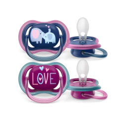 AVENT - CHUPETA ULTRA AIR DUPLA DECORADA 18M+ AZUL E ROSA - comprar online