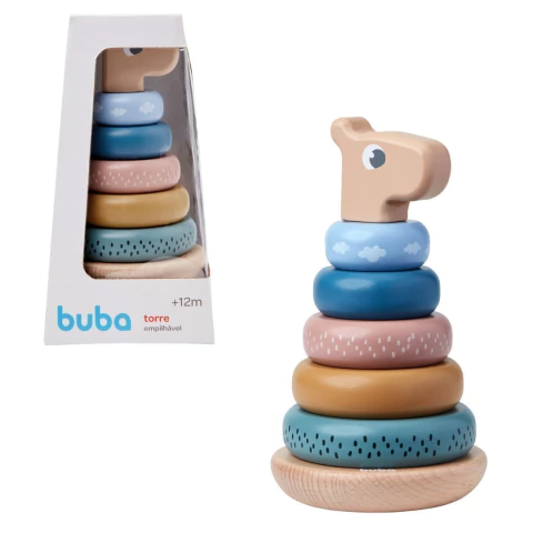 BUBA - TORRE EMPILHÁVEL CLOUDY GIRAFINHA +12MESES