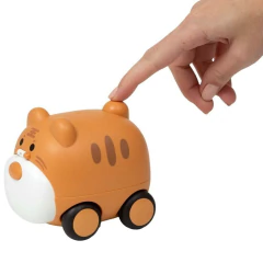 BUBA - CARRINHO DE FRICÇÃO ANIMAL COM FILHOTE MARROM CLARO - Mamu Kids Store