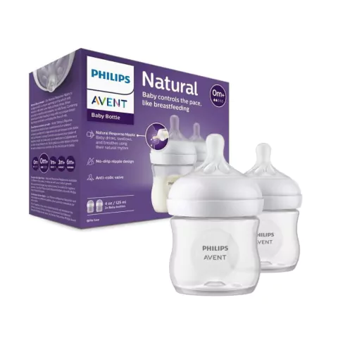 AVENT - KIT 2 MAMADEIRAS PETALA 3.0 125ML TRANSPARENTE