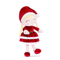 Imagem do GLOVELEYA - BONECA 40CM SPRING NATAL LOIRA - VERMELHA COM SACOLA