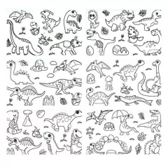 ROLO DE PAPEL ADESIVO PARA COLORIR 3 METROS - DINOSSAURO na internet
