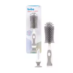 BUBA - ESCOVA PARA MAMADEIRA SILICONE CINZA