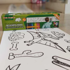 BATE BUMBO - ROLO DE DESENHO PARA PINTAR DESENROLANDO DINOSSAUROS 3 METROS - comprar online