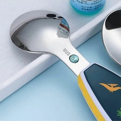 KIT 2 TALHERES DE METAIS COM ESTOJO - DINO - loja online