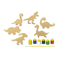 JUNGES - KIT COLORIR E BRINCAR COM PINCEL E GUACHE - DINOS - Mamu Kids Store