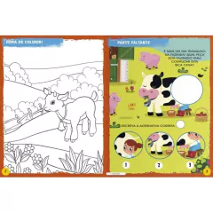 CIRANDA CULTURAL - ANIMAIS DA FAZENDA PASSATEMPOS DIVERTIDOS LIVRO COM ADESIVO na internet