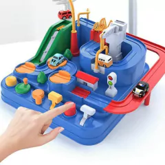 PISTA E ACESSÓRIOS 8 NÍVEIS ADVENTURE HELICÓPTERO COM 4 CARRINHOS - AZUL - loja online