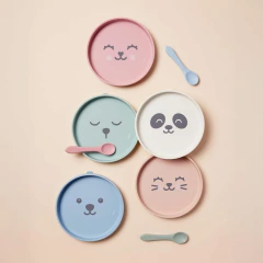 BUBA - PRATINHO EM SILICONE COM VENTOSA GUMY - PÊSSEGO - Mamu Kids Store