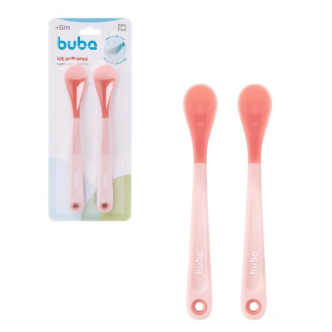 BUBA - KIT 2 COLHERES TERMOSSENSÍVEIS - ROSA