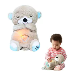 LONTRA EM PELÚCIA MUSICAL QUE RESPIRA 30CM - BEGE