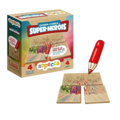SOPECCA - QUEBRA CABEÇA 2X1 PINTE E MONTE SUPER-HERÓIS