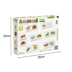 JUNGES - CONHECENDO OS ANIMAIS ONDE VIVEM QUEBRA CABEÇA DIDÁTICO - comprar online