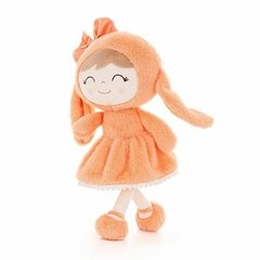 GLOVELEYA - KIT PÁSCOA BONECA COELHA E CHAVEIRO + BRINDE - LARANJA - Mamu Kids Store