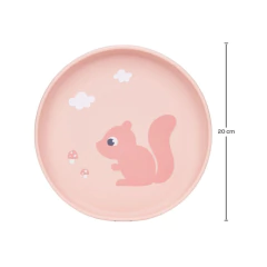 BUBA - PRATO DE SILICONE COM VENTOSA CLOUDY - ROSA - comprar online