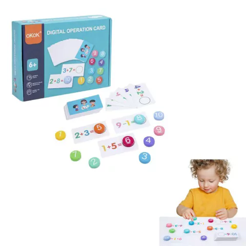 BRINQUEDO MONTESSORI DE MADEIRA APRENDENDO OS NÚMEROS