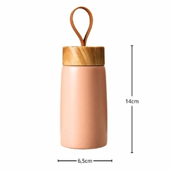 GARRAFA TÉRMICA DE INOX 304 COM ALÇA 260ML - ROSA - comprar online