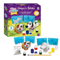 NIG - BRINQUEDO PINTE E MOLDE GESSO E PINTURA PETS 3D