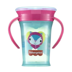 FISHER PRICE - COPO DE TREINAMENTO 360 FIRST MOMENTS 210ML - ROSA