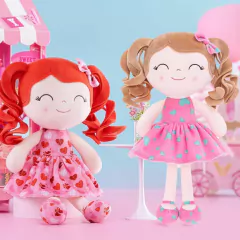 GLOVELEYA - MOCHILA COM BONECA CORAÇÃO - ROSA E AZUL - Mamu Kids Store