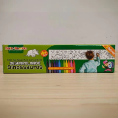 BATE BUMBO - ROLO DE DESENHO PARA PINTAR DESENROLANDO DINOSSAUROS 3 METROS - Mamu Kids Store