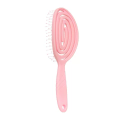 Imagem do BUBA - ESCOVA DE CABELO COM BASE ESPIRAL MALEÁVEL ROSA