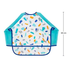 BUBA - AVENTAL BABADOR COM MANGAS - PINCELADAS AZUL na internet