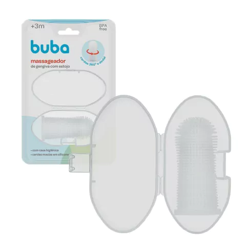 BUBA - MASSAGEADOR DE GENGIVA COM CERDAS 360° COM ESTOJO
