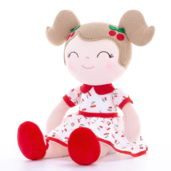 GLOVELEYA - BONECA 40CM CHERRY GIRL - VERMELHA
