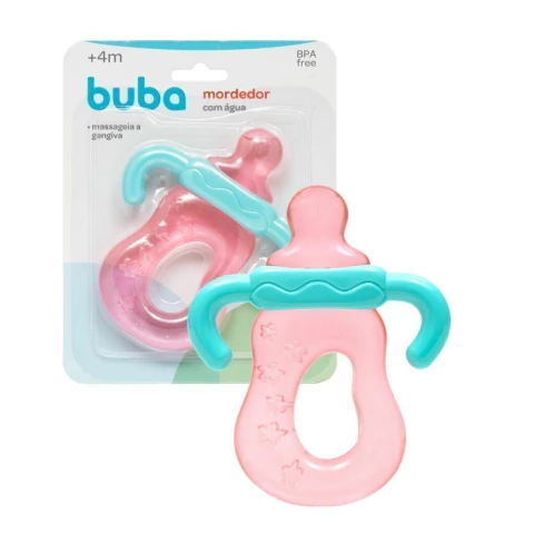 BUBA - MORDEDOR E MASSAGEADOR DE GENGIVAS MAMADEIRA ROSA
